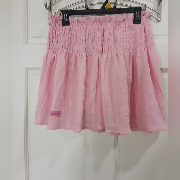 Simply Southern pink shirred skirt skort Size Large - Picture 1 of 6